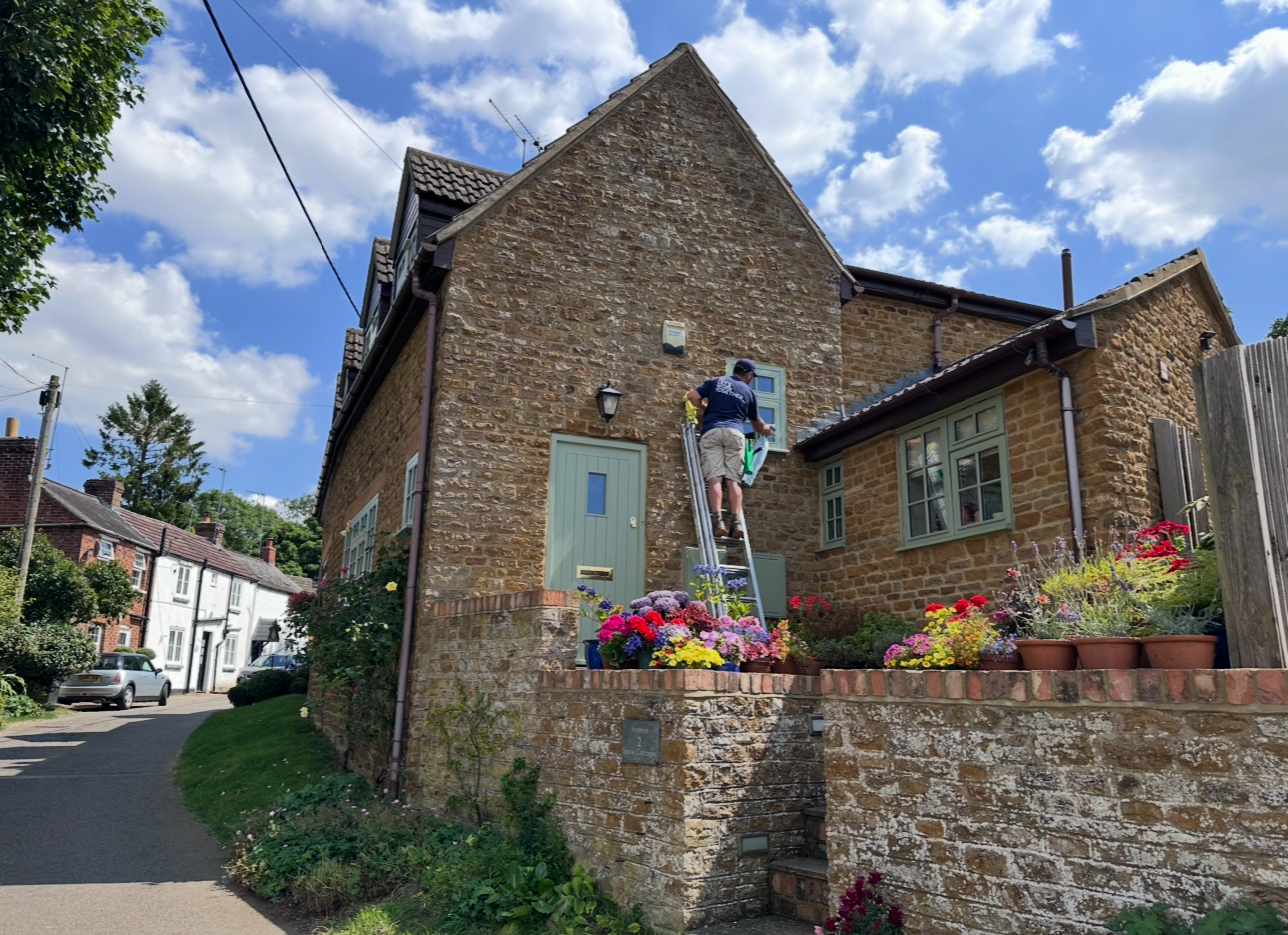 Professional window cleaning service carried out by The Window Cleaning Man Ltd at a residential property in Northampton
