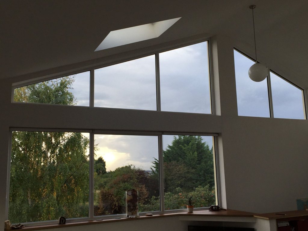 Interior and exterior glass cleaning on a contemporary home in Northampton, Kingsthorpe